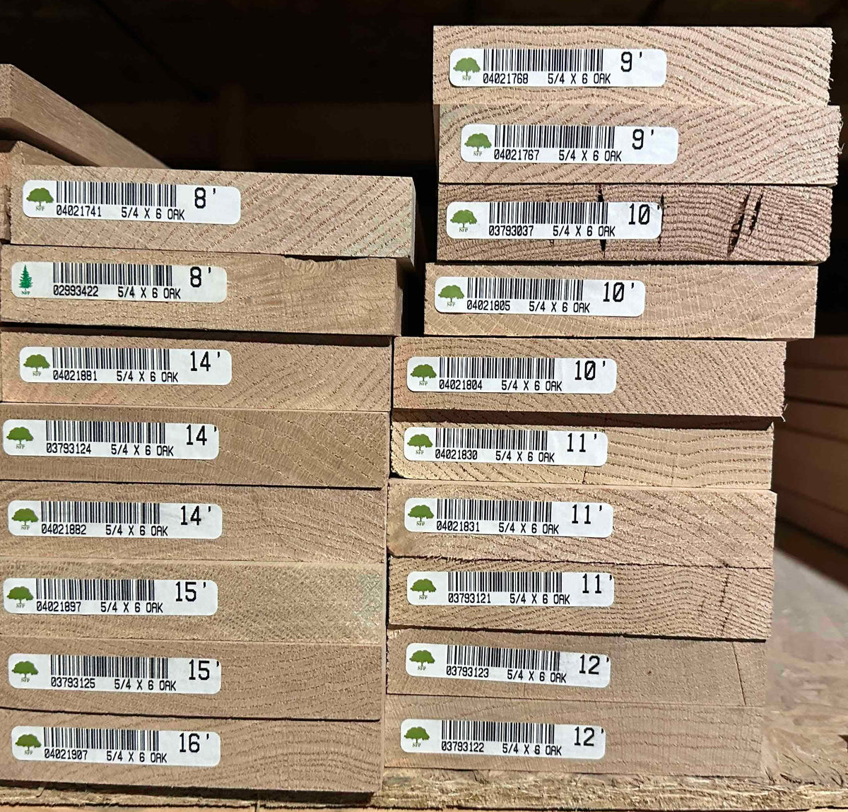 L/F 5/4X6 Red Oak S4S