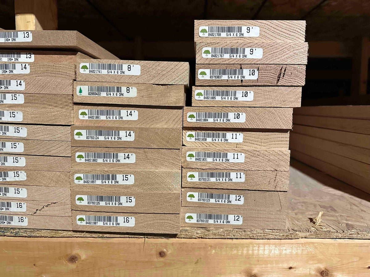 L/F 1X8 Red Oak S4S
