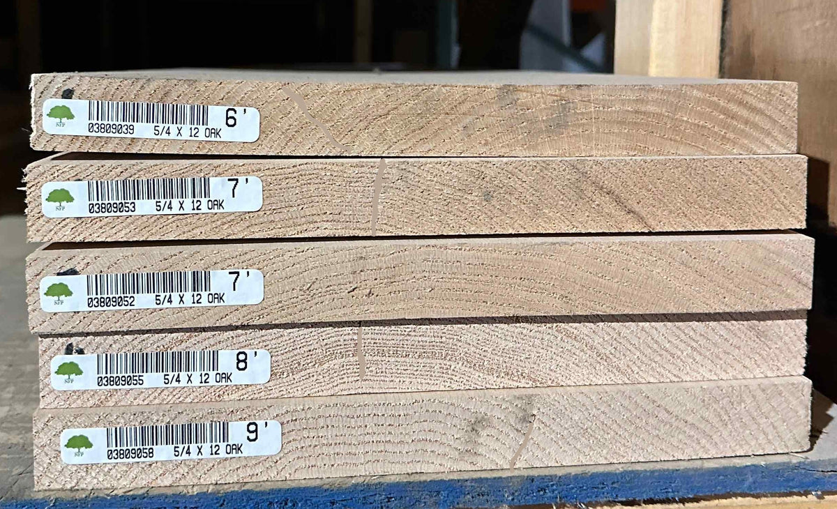 L/F 5/4X12 Red Oak S4S