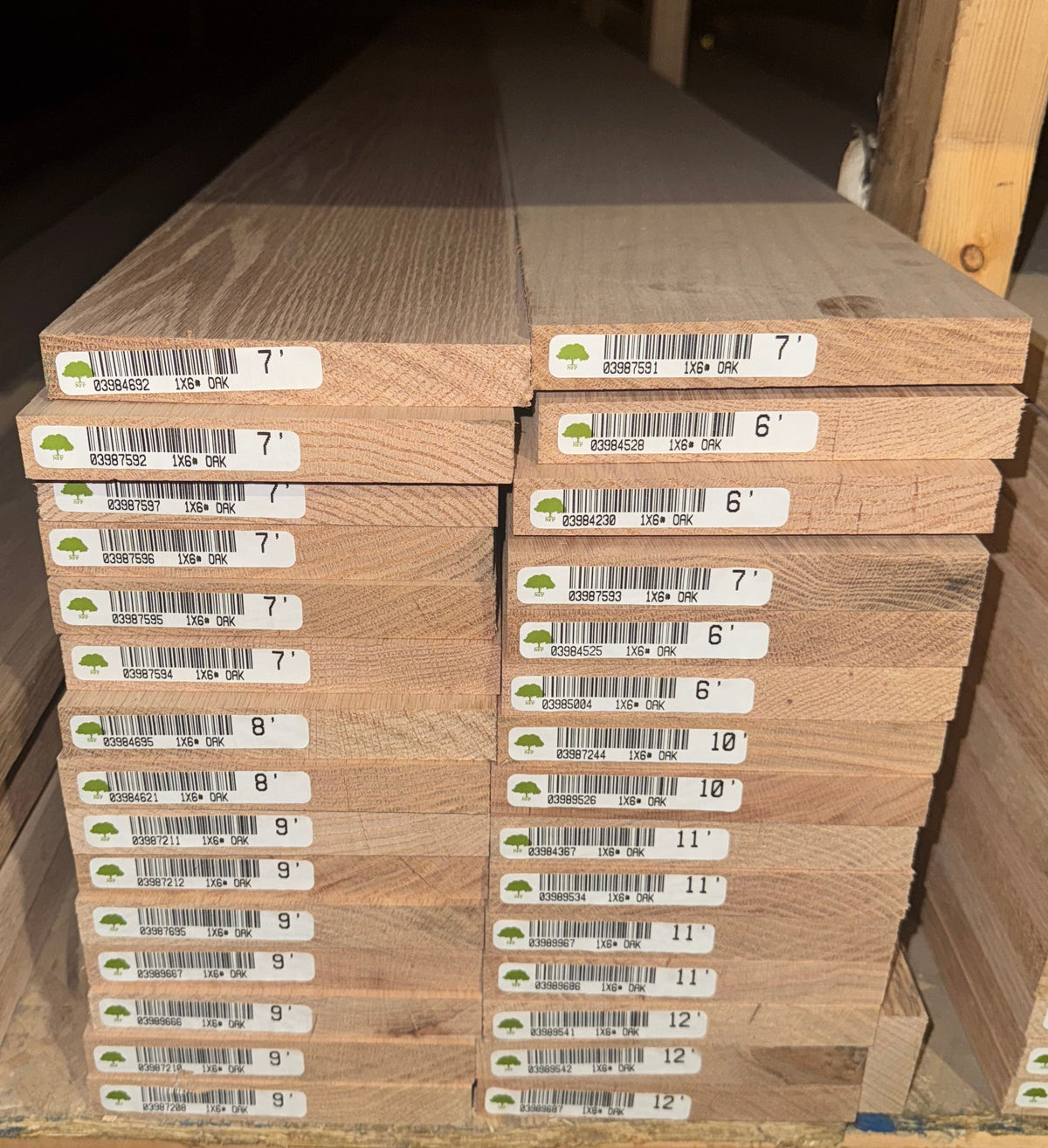 L/F 1X6 Red Oak S4S