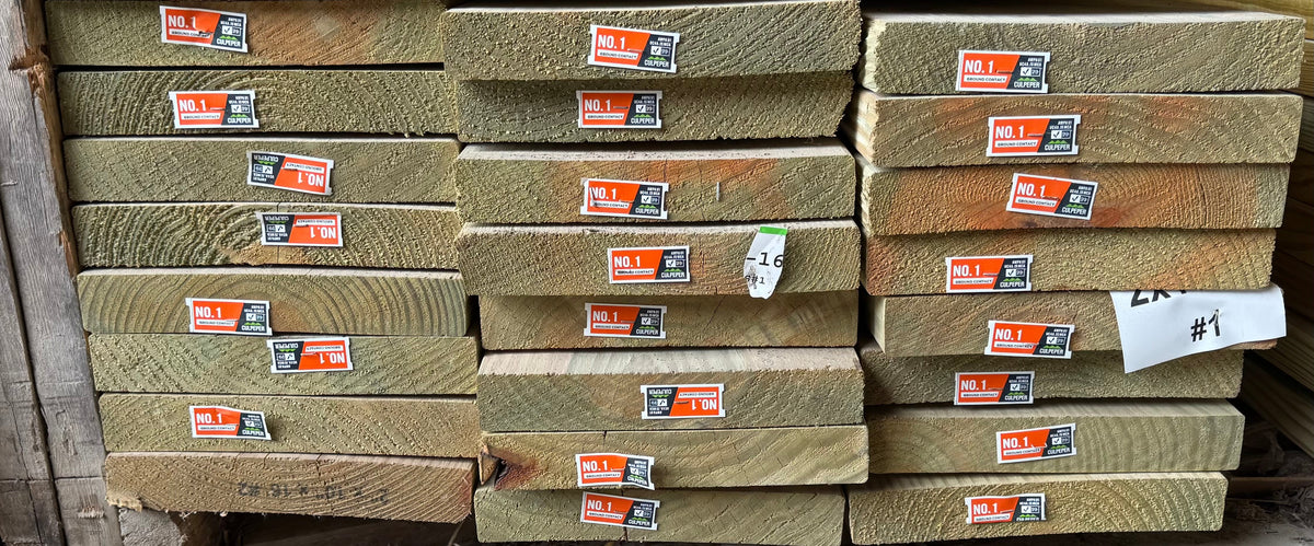 2X10X12' #2 & BTR SYP Pressure Treated