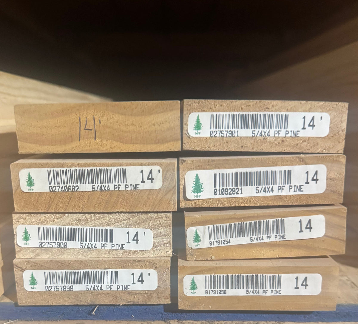 L/F 5/4X4" Clear White Pine