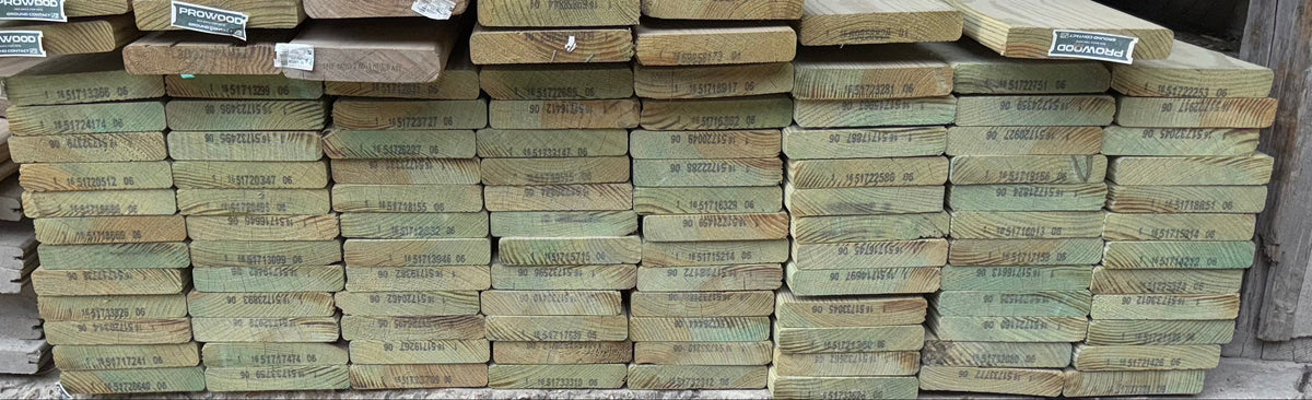 5/4X6X12' Premium SYP Pressure Treated Decking