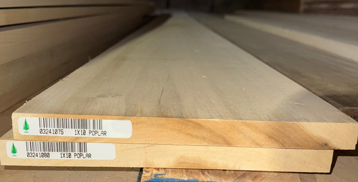 L/F 1X10 Poplar S4S