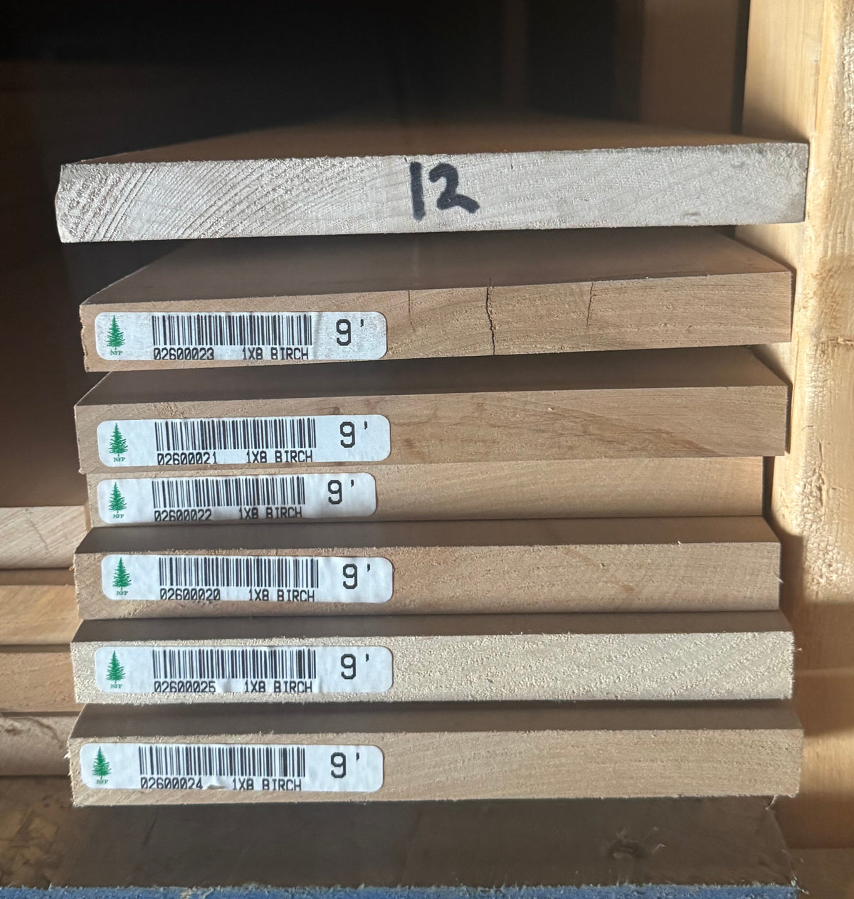 L/F 1X8 Birch S4S